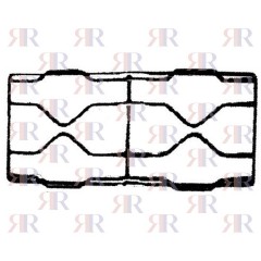 GRIGLIA IN PIATTINO SMALTATA 2 FUOCHI 485 X 235mm