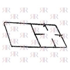 P0252 GRIGLIA IN PIATTINO SMALTATA 1 FUOCO+PIASTRA 487 X 255mm