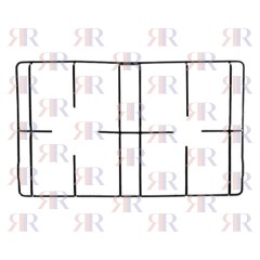 F0303 GRIGLIA IN FILO CROMATA A 2 FUOCHI 452 X 277mm