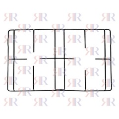F0304 GRIGLIA IN FILO CROMATA A 2 FUOCHI 452 X 277mm