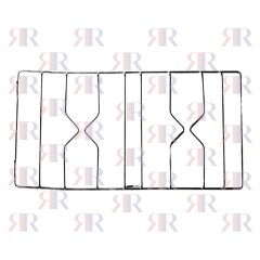 F0305 GRIGLIA IN FILO CROMATA A 2 FUOCHI 270 X 511mm