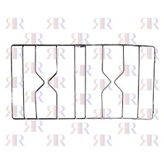 F0306 GRIGLIA IN FILO CROMATA A 2 FUOCHI 270 X 511mm