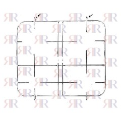 GRIGLIA IN FILO CROMATA A 4 FUOCHI 350 X 420mm