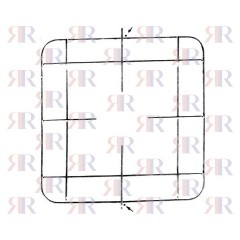 GRIGLIA IN FILO CROMATA 1 FUOCO 350 X 360mm