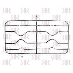 GRIGLIA IN FILO 2 FUOCHI 265 X 500mm