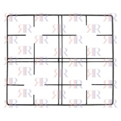 F1707 GRIGLIA IN FILO CROMATA A 4 FUOCHI 457 X482mm