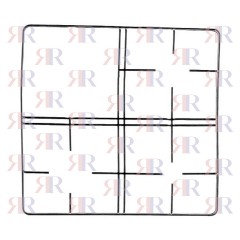 F1718 GRIGLIA IN FILO CROMATA A 3 FUOCHI 445 X 447mm