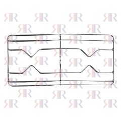 F5403 GRIGLIA IN FILO CROMATA A 2 FUOCHI 455 X 220mm