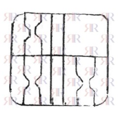 F5411 GRIGLIA IN FILO CROMATA 3 FUOCHI+PIASTRA 436 X 436mm