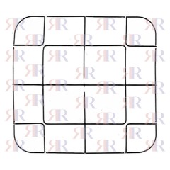 GRIGLIA IN FILO CROMATA A 4 FUOCHI 447 X 473mm