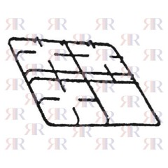 P1751(1) GRIGLIA IN PIATTINO SMALTATA 3 FUOCHI+PIASTRA 445 X 478