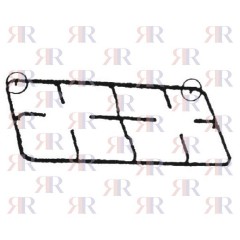 P5455 GRIGLIA IN PIATTINO SMALTATAT 2 FUOCHI 406 X 240mm