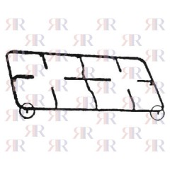 P5456(1) GRIGLIA IN PIATTINO SMALTATA 2 FUOCHI 475 X 268mm