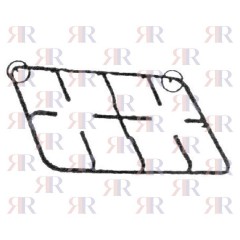 P5458 GRIGLIA IN PIATTINO SMALTATA 2 FUOCHI 406 X 267mm