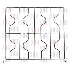 F0805 GRIGLIA IN FILO CROMATA A 4 FUOCHI 377 X 424mm