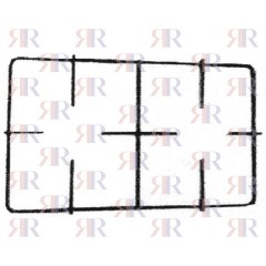 GRIGLIA IN PIATTINO SMALTATA 2 FUOCHI 480 X 262mm