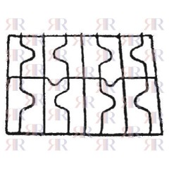 P0850 GRIGLIA IN PIATTINO SMALTATA 4 FUOCHI 424 X 376mm