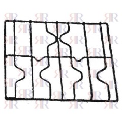 P0851 GRIGLIA IN PIATTINO SMALTATA 3 FUOCHI 376 X 424mm