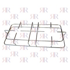 F1201 GRIGLIA IN FILO CROMATA A 2 FUOCHI 408 X 187mm