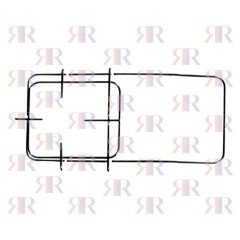 F1202 GRIGLIA IN FILO CROMATA 1 FUOCO+PIASTRA 408 X 187mm