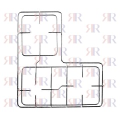 GRIGLIA IN FILO CROMATA A 3 FUOCHI 500 X 450mm