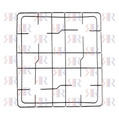 GRIGLIA IN FILO CROMATA A 4 FUOCHI 500 X 450mm