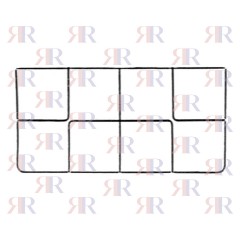 F1303 GRIGLIA IN FILO CROMATA 1 FUOCO 448 X 238mm