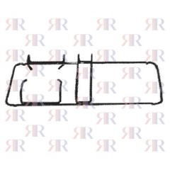 P1554 GRIGLIA IN PIATTINO SMALTATA 1 FUOCO+PIASTRA 454 X 239mm