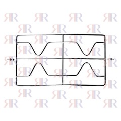 F1802 GRIGLIA IN FILO CROMATA A 2 FUOCHI 423 X 243mm