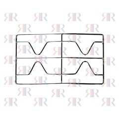 GRIGLIA IN FILO CROMATA A 2 FUOCHI 423 X 243mm