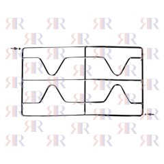 GRIGLIA IN FILO CROMATA A 2 FUOCHI 423 X 243mm
