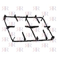 GRIGLIA IN PIATTINO SMALTATA 2 FUOCHI 450 X 225mm