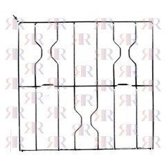F2509 GRIGLIA IN FILO CROMATA A 3 FUOCHI 425 X 443mm