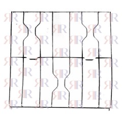 F2510 GRIGLIA IN FILO CROMATA A 4 FUOCHI 466 X 444mm