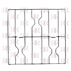 F2523 GRIGLIA IN FILO CROMATA A 4 FUOCHI 444 X 425mm