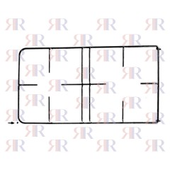 GRIGLIA IN FILO CROMATA A 2 FUOCHI 427 X 258mm