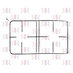 GRIGLIA IN FILO CROMATA A 2 FUOCHI 470 X 260mm