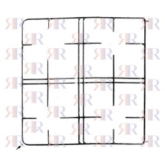 GRIGLIA IN FILO CROMATA A 4 FUOCHI 459 X 429mm
