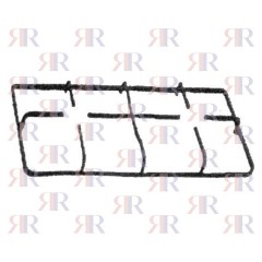 P2555 GRIGLIA IN PIATTINO SMALTATA 2 FUOCHI 468 X 228mm