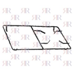 P2557 GRIGLIA IN PIATTINO SMALTATA 1 FUOCO+PIASTRA 528 X 271mm