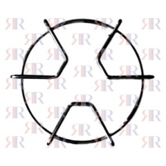 F2601 GRIGLIA IN FILO CROMATA 1 FUOCO diam. 175mm