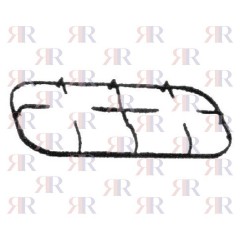 P2650 GRIGLIA IN PIATTINO SMALTATA 2 FUOCHI 449 X 226mm