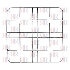 F2801 GRIGLIA IN FILO CROMATA A 4 FUOCHI 454 X 469mm
