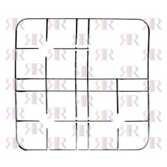F2802 GRIGLIA IN FILO CROMATA A 3 FUOCHI 456 X 469mm