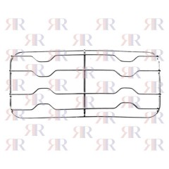GRIGLIA IN FILO CROMATA A 2 FUOCHI 455 X 208mm