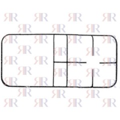 GRIGLIA IN PIATTINO SMALTATA 1 FUOCO+PIASTRA 457 X 213mm