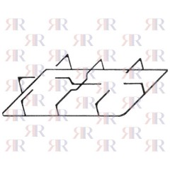 GRIGLIA IN PIATTINO SMALTATA 2 FUOCHI 457 X 213mm