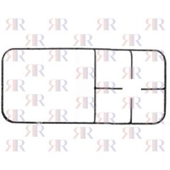 GRIGLIA IN PIATTINO SMALTATA 1 FUOCO+PIASTRA 457 X 213mm
