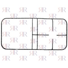 GRIGLIA IN PIATTINO SMALTATA 1 FUOCO+PIASTRA 455 X 214mm