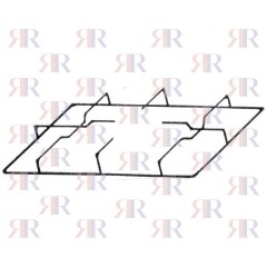 P3660 GRIGLIA IN PIATTINO SMALTATA 1 FUOCO 457 X 213mm